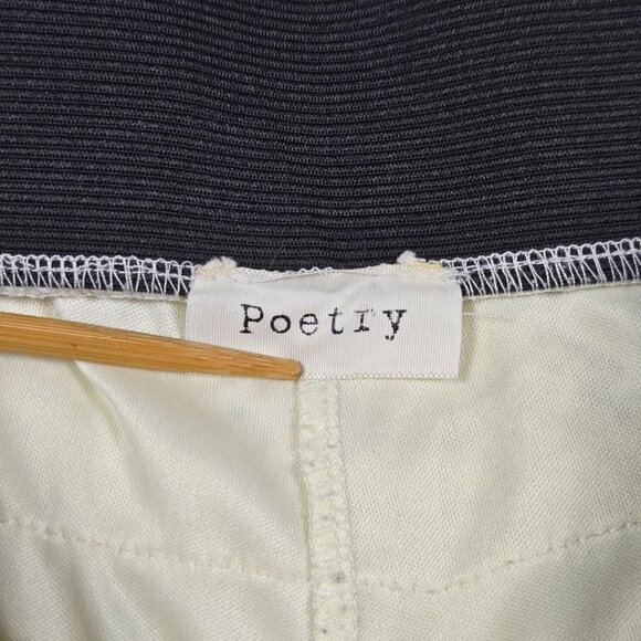 Poetry Crochet Lace Shorts Cream Boho Chic Festival Wear Elastic Waist Women’s M - Picture 5 of 6